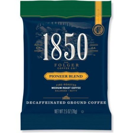 FOLGERS 1850 Coffee Fraction Packs, Pioneer Blend Decaf, Medium Roast, 2.5 oz Pack, 24 Packs/Carton 21513